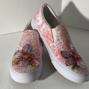 Flower Rhinestone Sneakers